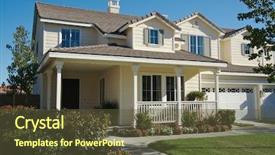  Presentation with modern - PPT theme featuring modern american home with fresh background and a tawny brown colored foreground