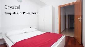  Presentation with bedroom modern - Cool new presentation theme with modern-and-bright-bedroom-interior backdrop and a white colored foreground