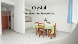  Presentation with living room - Cool new PPT theme with modern-and-bright-living-room backdrop and a light gray colored foreground