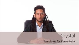  Presentation with powerful - Slide deck having modern-and-powerful-rastafari-businessman background and a mint green colored foreground