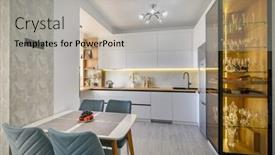  Presentation with apartment - Slide set consisting of modern-and-stylish-white-studio background and a light gray colored foreground