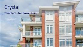  Presentation with apartment buildings - Amazing slide set having modern apartment buildings in richmond backdrop and a lemonade colored foreground