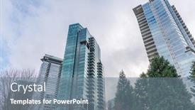  Presentation with apartment buildings - PPT theme having modern-apartment-buildings-in-vancouver background and a gray colored foreground