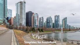  Presentation with apartment buildings - Slide set enhanced with modern-apartment-buildings-in-vancouver background and a coral colored foreground