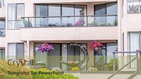  Presentation with apartment buildings - Slide deck consisting of modern-apartment-buildings-in-vancouver background and a gold colored foreground