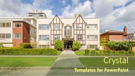  Presentation with apartment buildings - Theme consisting of modern-apartment-buildings-in-vancouver background and a tawny brown colored foreground