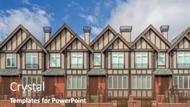  Presentation with apartment buildings - PPT layouts featuring modern-apartment-buildings-in-vancouver background and a tawny brown colored foreground