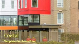  Presentation with apartment buildings - PPT layouts consisting of modern apartment buildings in vancouver background and a  colored foreground