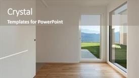 Presentation with apartment - Theme with modern apartment empty open space background and a gray colored foreground
