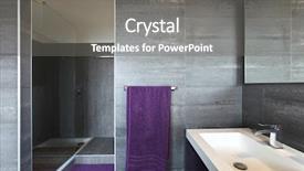  Presentation with architecture - Beautiful PPT theme featuring modern architecture contemporary interior bathroom backdrop and a gray colored foreground