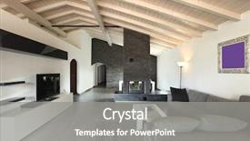  Presentation with architecture - PPT layouts consisting of modern architecture contemporary interior large background and a gray colored foreground