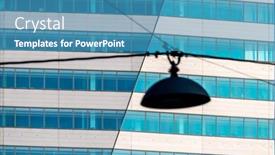  Presentation with windows - Amazing presentation theme having modern-architecture-for-offices backdrop and a teal colored foreground