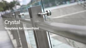  Presentation with architecture glass - Cool new slides with modern architecture glass railing backdrop and a gray colored foreground