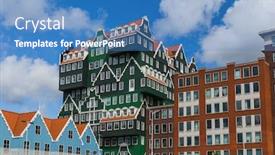  Presentation with architecture - Slide deck enhanced with modern-architecture-in-zaandam-netherlands background and a teal colored foreground