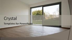  Presentation with new cold room storage - Slides enhanced with modern architecture new empty apartment background and a light gray colored foreground