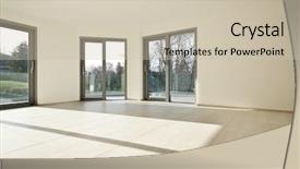  Presentation with apartment - Colorful PPT layouts enhanced with modern architecture new empty apartment backdrop and a  colored foreground