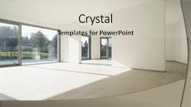  Presentation with apartment - Audience pleasing theme consisting of modern architecture new empty apartment backdrop and a soft green colored foreground