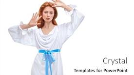  Presentation with virgin mary - Audience pleasing presentation design consisting of modern-art-in-religion-portrait backdrop and a white colored foreground