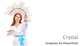  Presentation with virgin mary - PPT theme having modern-art-in-religion background and a white colored foreground