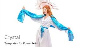  Presentation with virgin mary - Theme featuring modern-art-in-religion background and a white colored foreground