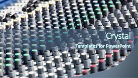  Presentation with audio - Theme consisting of modern audio music mixer background background and a ocean colored foreground