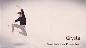  Presentation with art dance - Cool new slides with modern ballet dancer performing art backdrop and a lemonade colored foreground