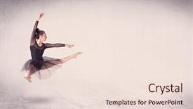  Presentation with ballet - Beautiful presentation theme featuring modern ballet dancer performing art backdrop and a lemonade colored foreground