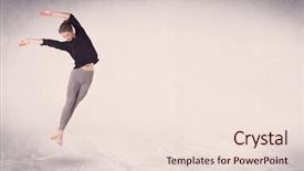  Presentation with art dance - Audience pleasing slide set consisting of modern ballet dancer performing art backdrop and a lemonade colored foreground