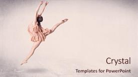  Presentation with classic art - Slide set consisting of modern ballet dancer performing art background and a lemonade colored foreground