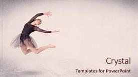  Presentation with ballet - Cool new slides with modern ballet dancer performing art backdrop and a lemonade colored foreground