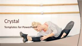  Presentation with ballet - PPT layouts consisting of modern ballet dancer background and a lemonade colored foreground