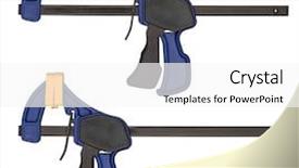  Presentation with release - PPT layouts consisting of bar clamp with quick release background and a white colored foreground