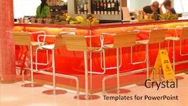  Presentation with faces - Beautiful PPT layouts featuring modern bar in airport no backdrop and a coral colored foreground