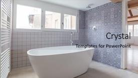  Presentation with tub - Beautiful presentation design featuring modern bathroom with free backdrop and a light gray colored foreground