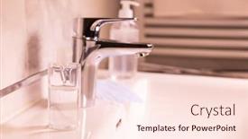  Presentation with disinfection - Cool new PPT theme with modern-bathroom-with-sink backdrop and a lemonade colored foreground