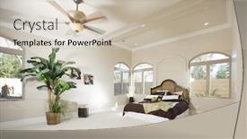  Presentation with wood - Presentation theme having modern-bed-room-with-dark background and a soft green colored foreground