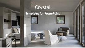  Presentation with bedroom modern - Presentation design featuring modern-bedroom-of-a-designer background and a gray colored foreground