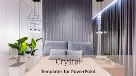  Presentation with bedroom modern - Beautiful slide deck featuring modern-bedroom-with-comfortable-bed backdrop and a lemonade colored foreground