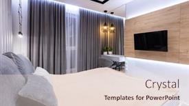  Presentation with bedroom modern - Theme having modern-bedroom-with-comfortable-bed background and a lemonade colored foreground