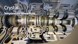  Presentation with energy transmission - Presentation theme consisting of modern big difficult shiny bus background and a ocean colored foreground