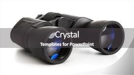  Presentation with modern - Colorful presentation enhanced with modern binoculars over white background backdrop and a dark gray colored foreground