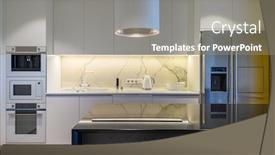  Presentation with kitchen design - Presentation theme consisting of modern-black-and-white-luxury background and a gray colored foreground