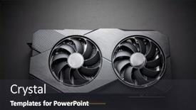  Presentation with electronic card - Colorful slide set enhanced with modern-black-computer-video-card backdrop and a dark gray colored foreground