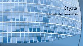  Presentation with skyscraper - Slides enhanced with modern blue glass skyscraper perspective view background and a light blue colored foreground