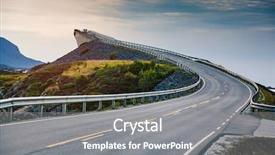  Presentation with atlantic - Cool new PPT layouts with modern bridge with car backdrop and a gray colored foreground