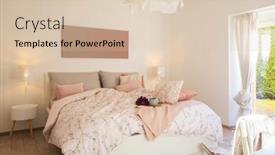  Presentation with bedroom modern - Slide deck consisting of modern-bright-and-luxury-bedroom background and a lemonade colored foreground