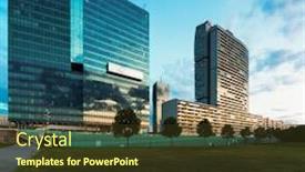  Presentation with modern building - Beautiful PPT layouts featuring modern-building-and-nature backdrop and a tawny brown colored foreground