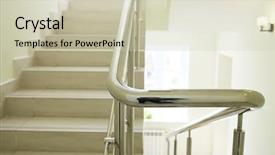  Presentation with modern building - Presentation design consisting of modern building closeup stainless steel background and a soft green colored foreground