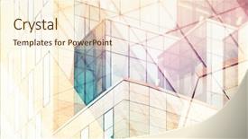  Presentation with modern building - Slide deck enhanced with modern building exterior with hazy background and a cream colored foreground