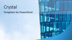  Presentation with modern building - Presentation consisting of modern building for office background and a light blue colored foreground